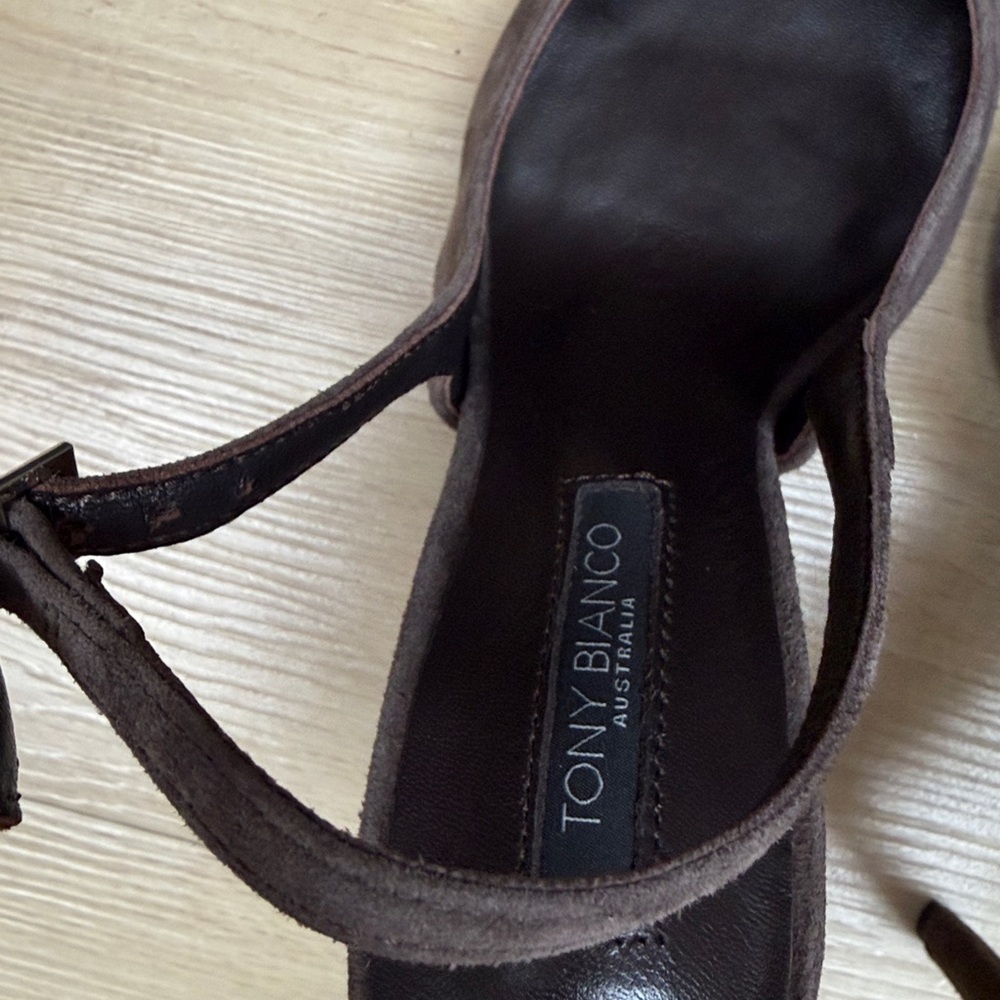Tony Bianco Asti Slingback Pointed Toe Pump espresso suede, SIZE 7 - Picture 9 of 11